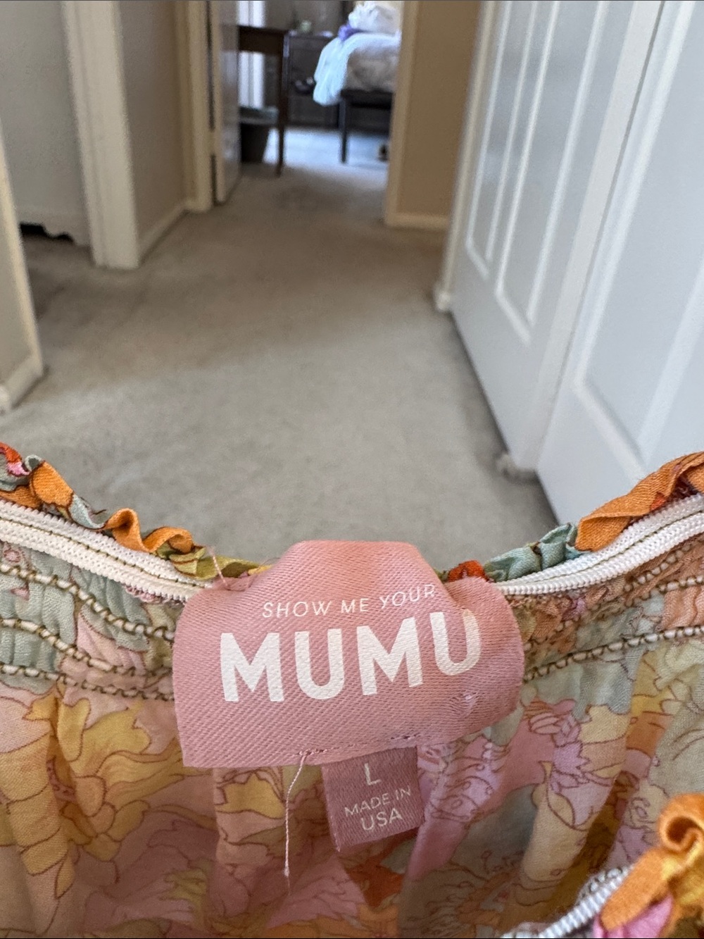 Show Me Your MuMu Pink Floral Metro Smocked Mini Dress - Picture 4 of 6